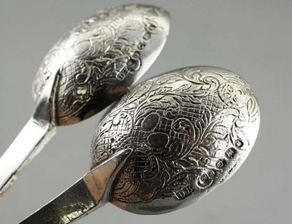 Hanau Silver Christening Spoons (Pair)
